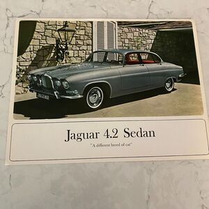 1965 Jaguar 4.2 Sedan Dealer & Showroom Automobile Sales Brochure